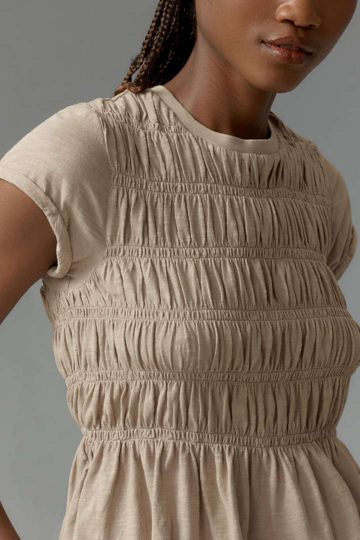 Morgan & Brooke | Ivory Ruffle-Trimmed Cotton Top