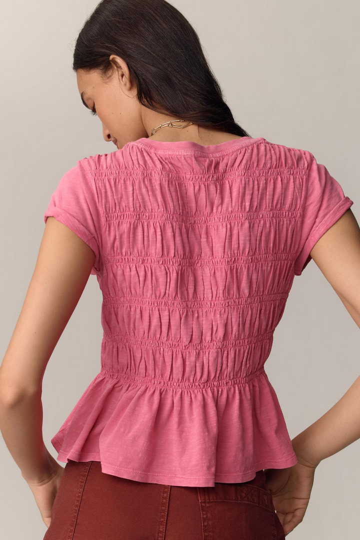 Morgan & Brooke | Ivory Ruffle-Trimmed Cotton Top