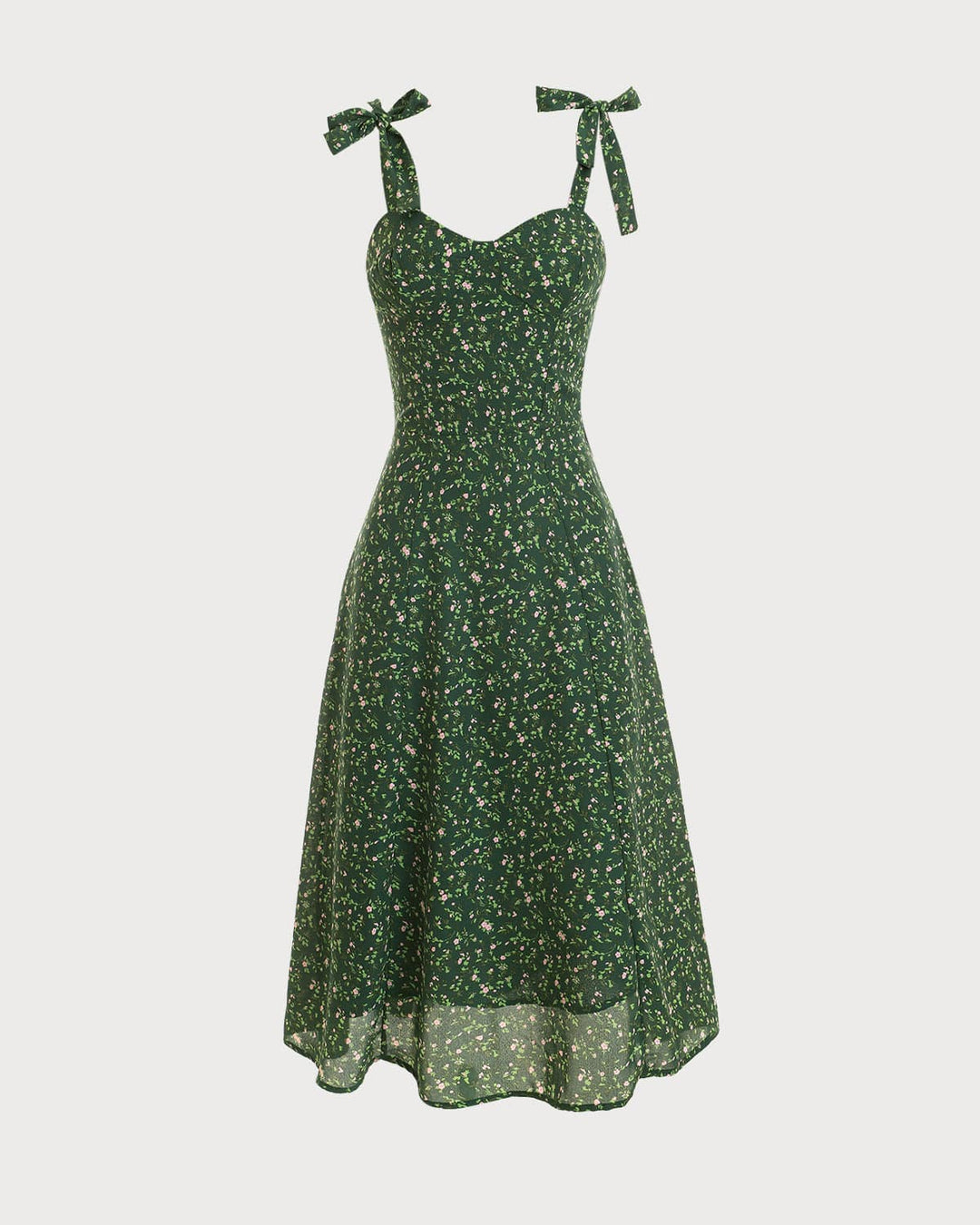 Morgan and Brooke | Floral Tie Strap Midi Dress