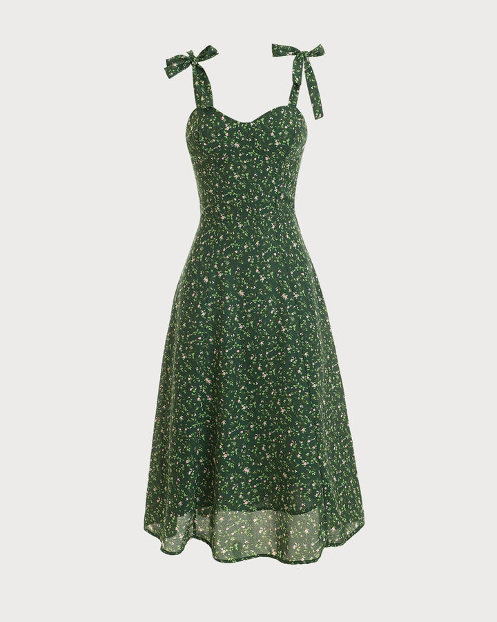 Morgan and Brooke | Floral Tie Strap Midi Dress