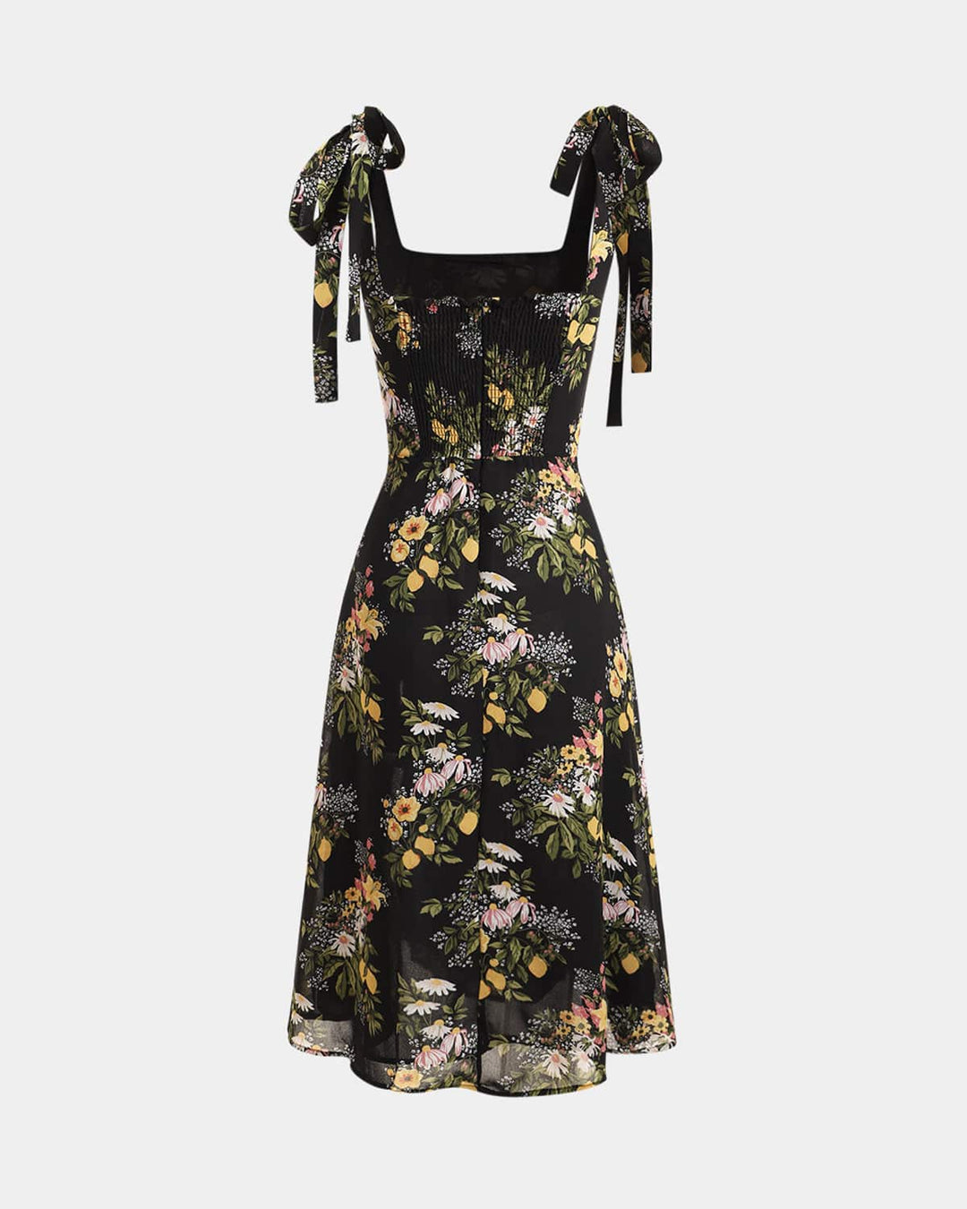 Morgan and Brooke | Floral Midi Dress for Women in Black