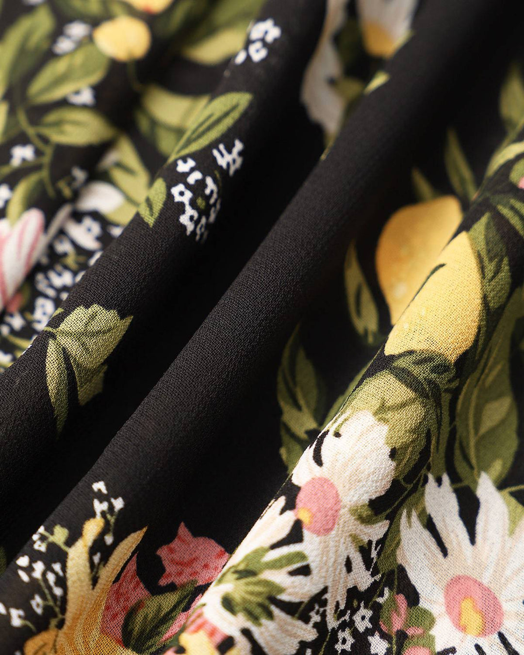 Morgan and Brooke | Floral Midi Dress for Women in Black
