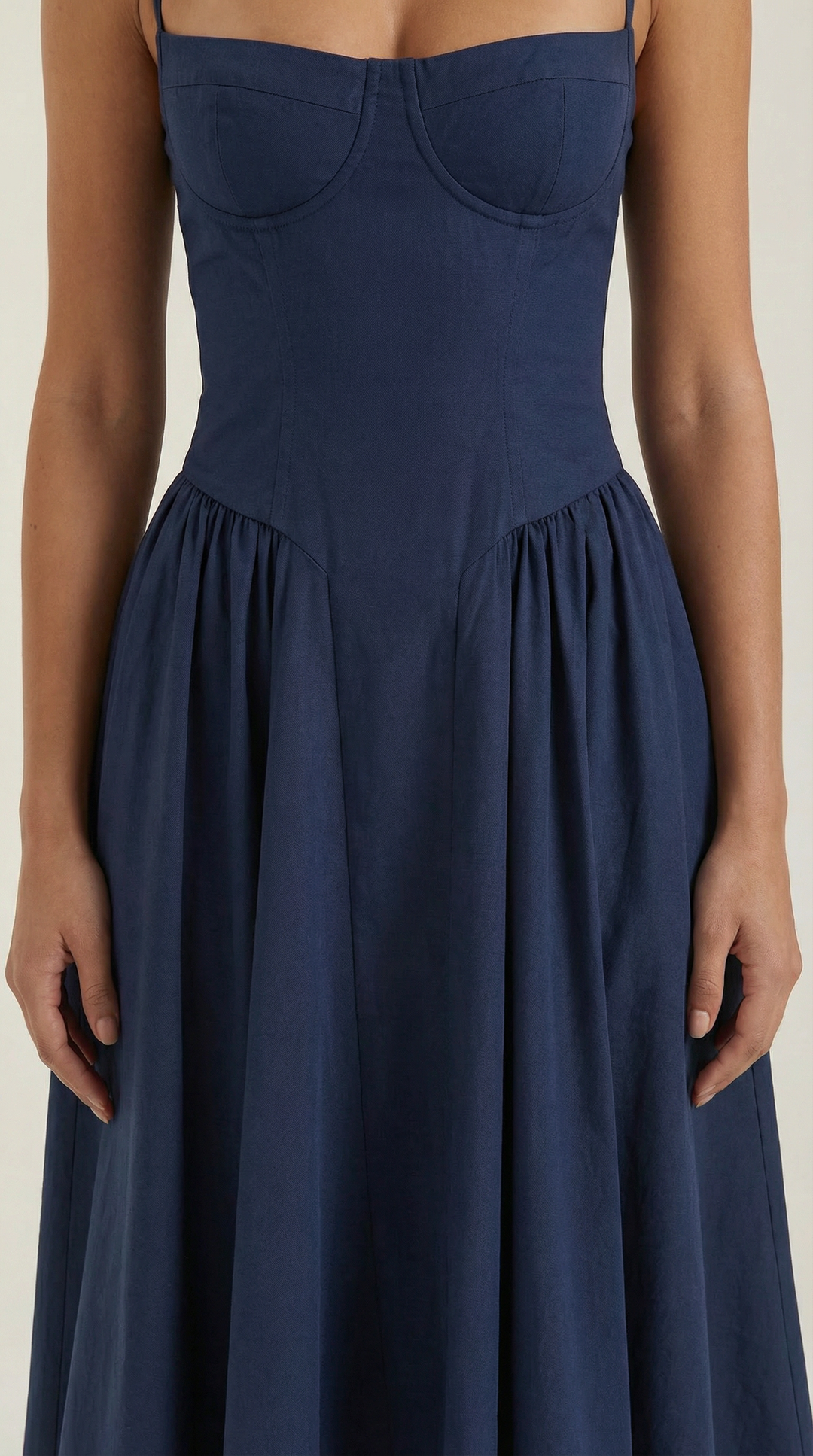 Morgan & Brooke | Floral Corset Midi Dress