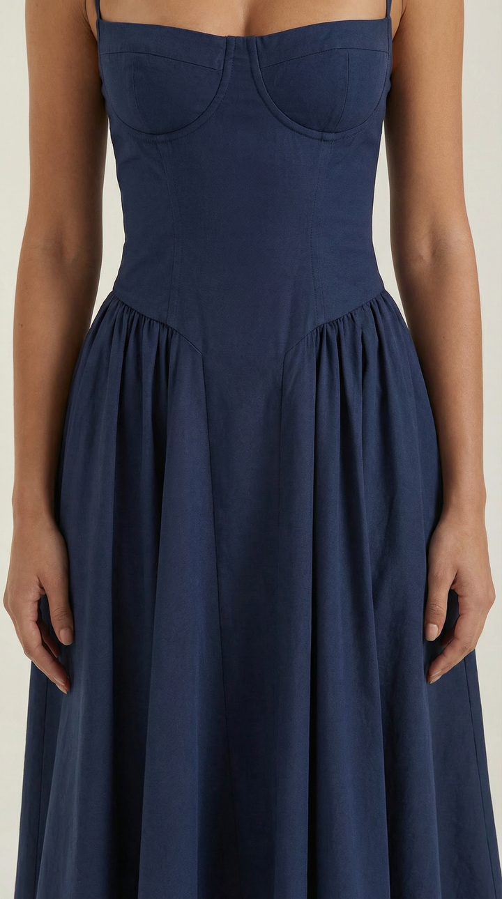 Morgan & Brooke | Floral Corset Midi Dress