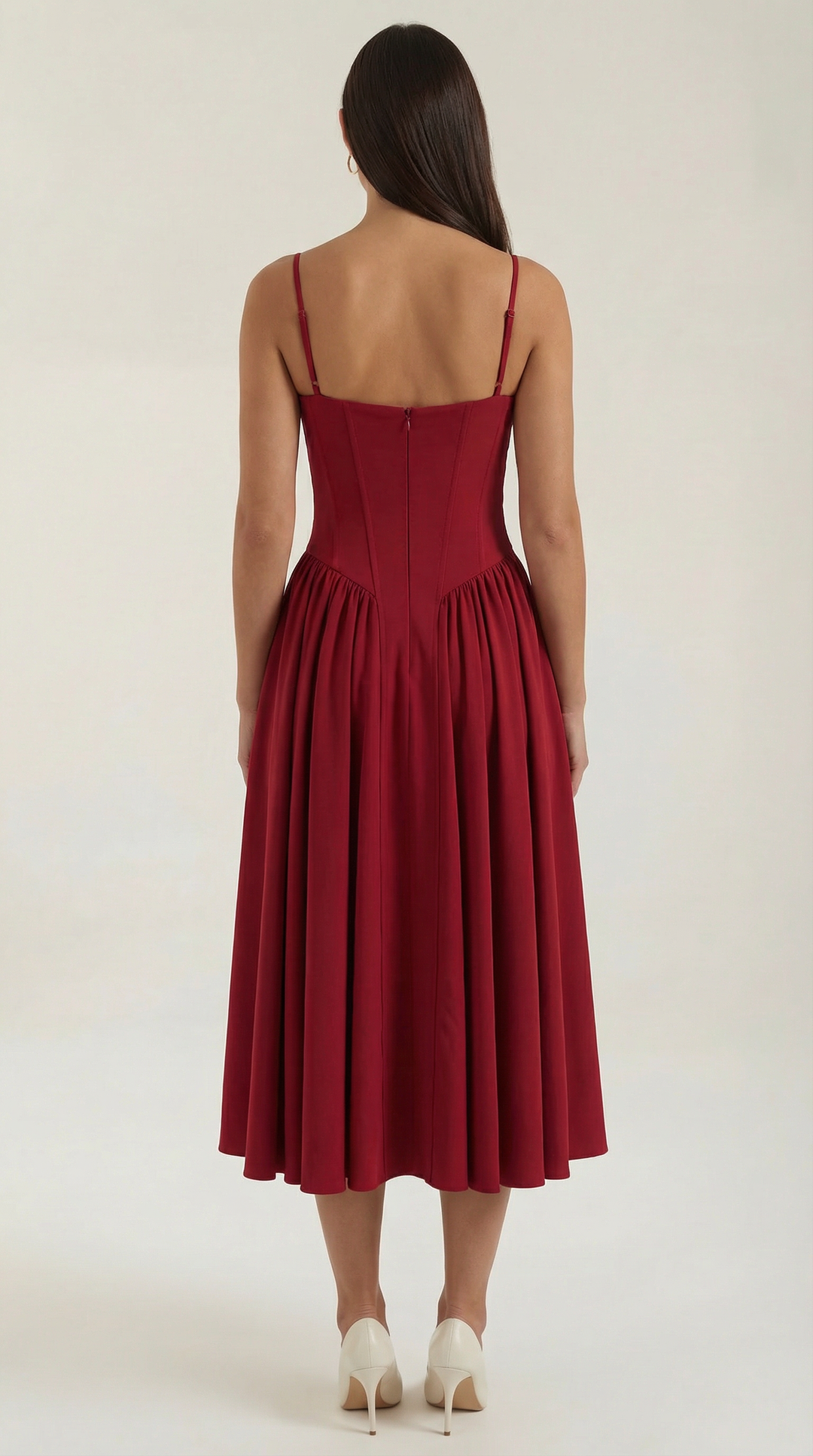 Morgan & Brooke | Floral Corset Midi Dress