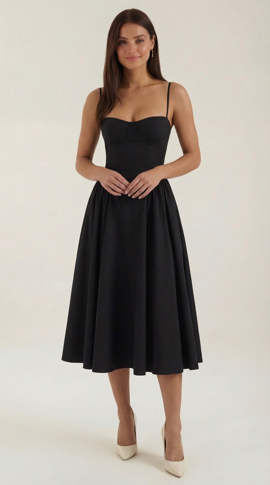 Morgan & Brooke | Floral Corset Midi Dress