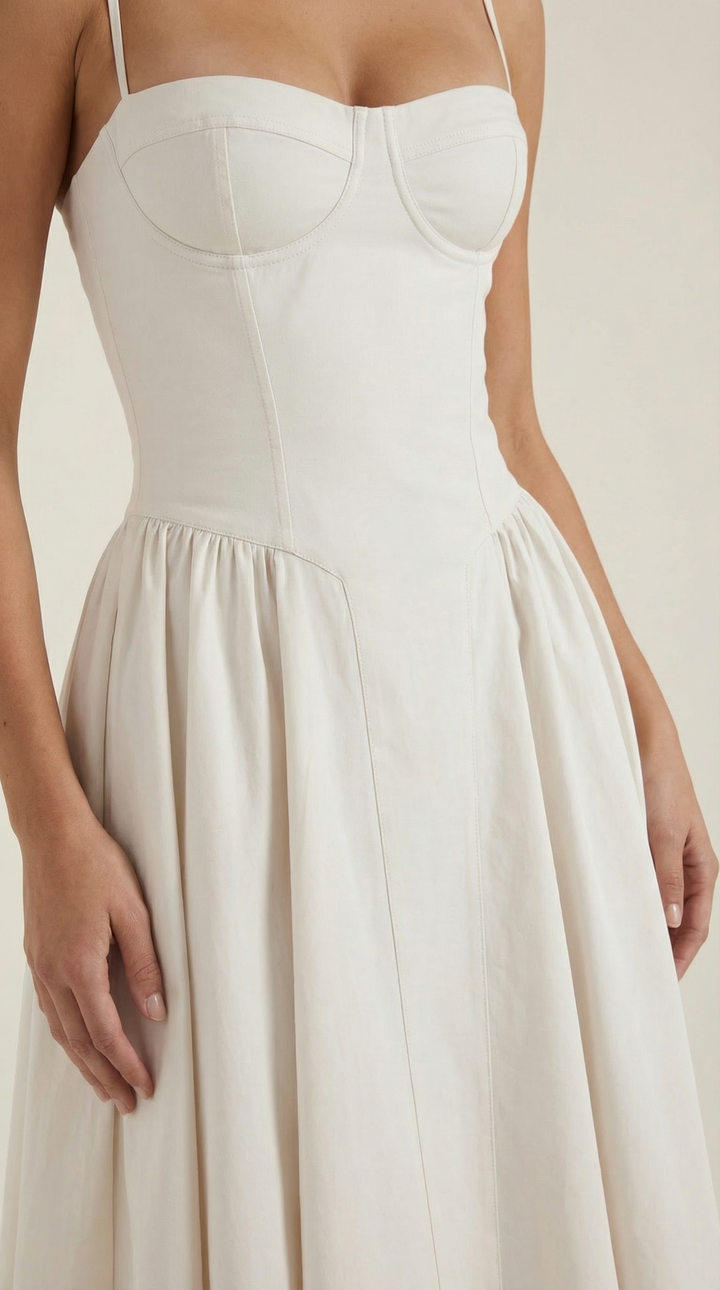 Morgan & Brooke | Floral Corset Midi Dress