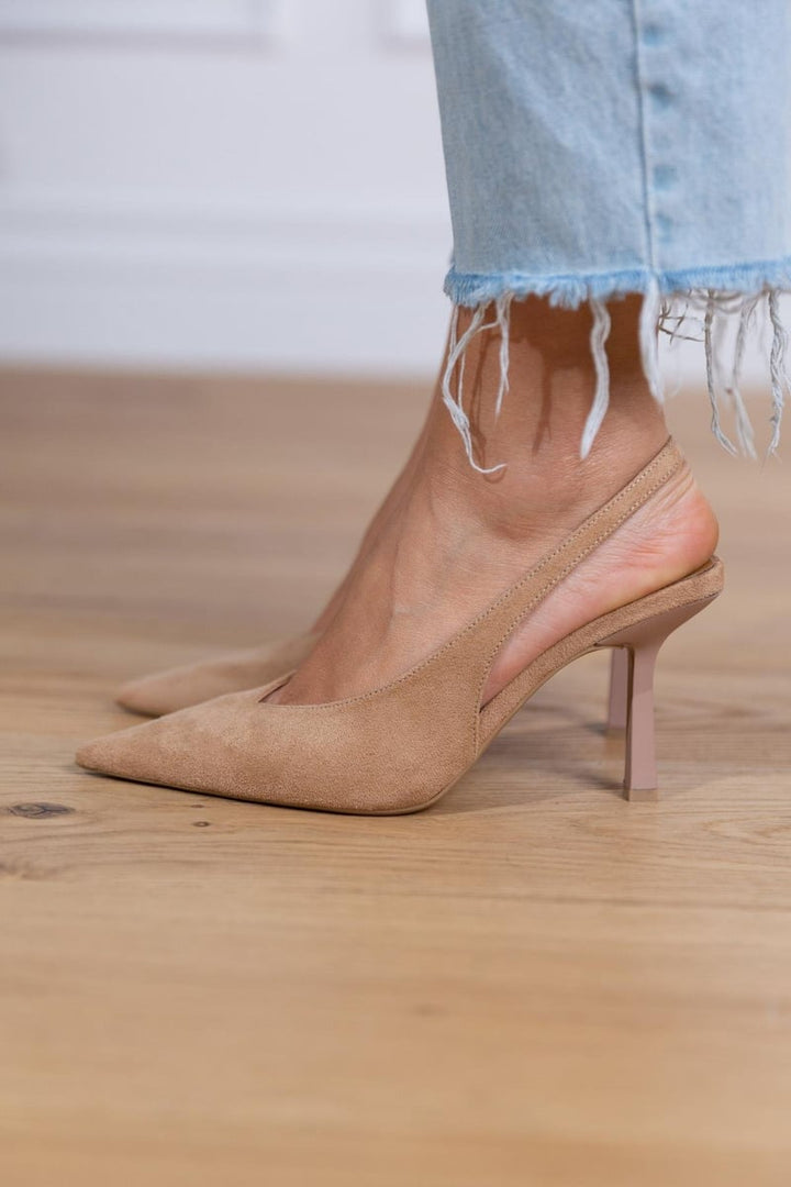 Morgan and Brooke | Suede Slingback Heels