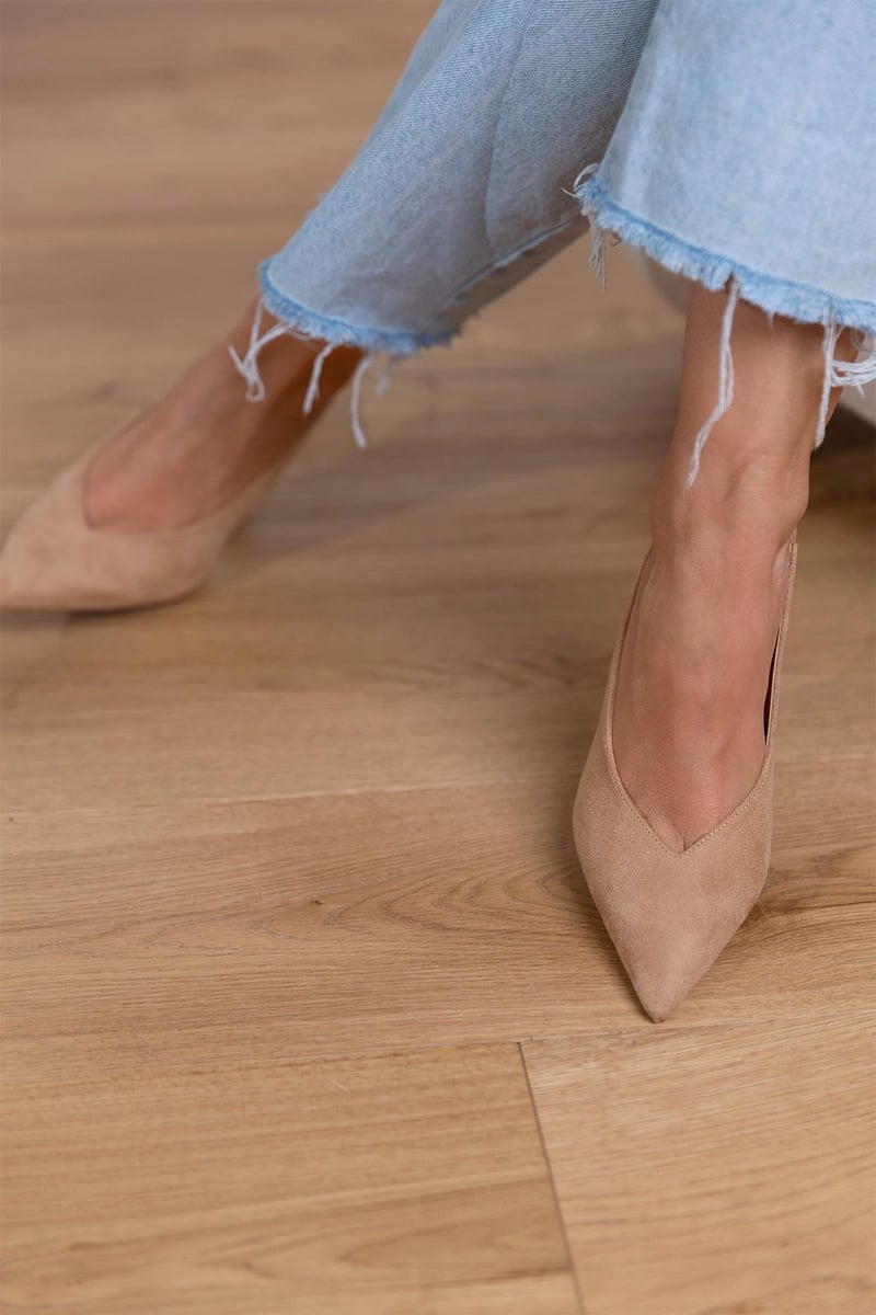 Morgan and Brooke | Suede Slingback Heels