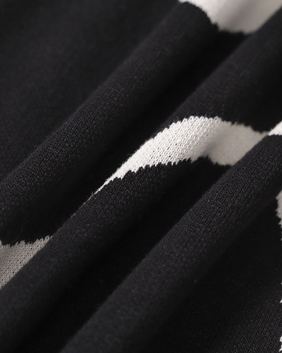 Morgan and Brooke | Black Wave Knit Midi Dress