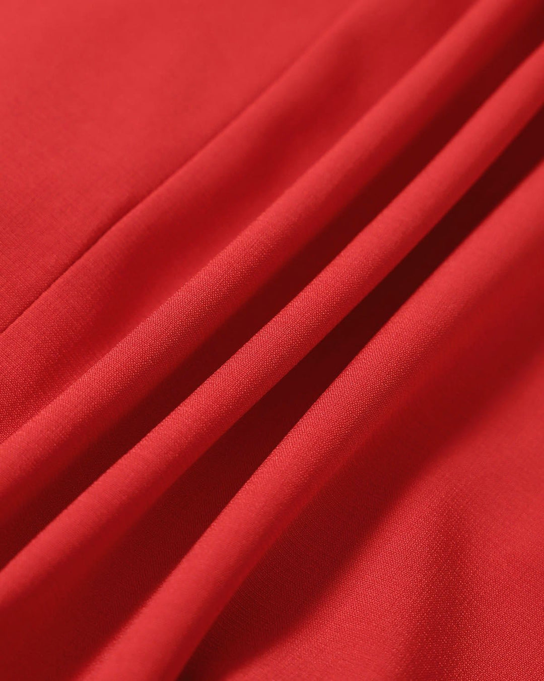 Morgan and Brooke | Red Boat Neck High Waisted Mini Dress