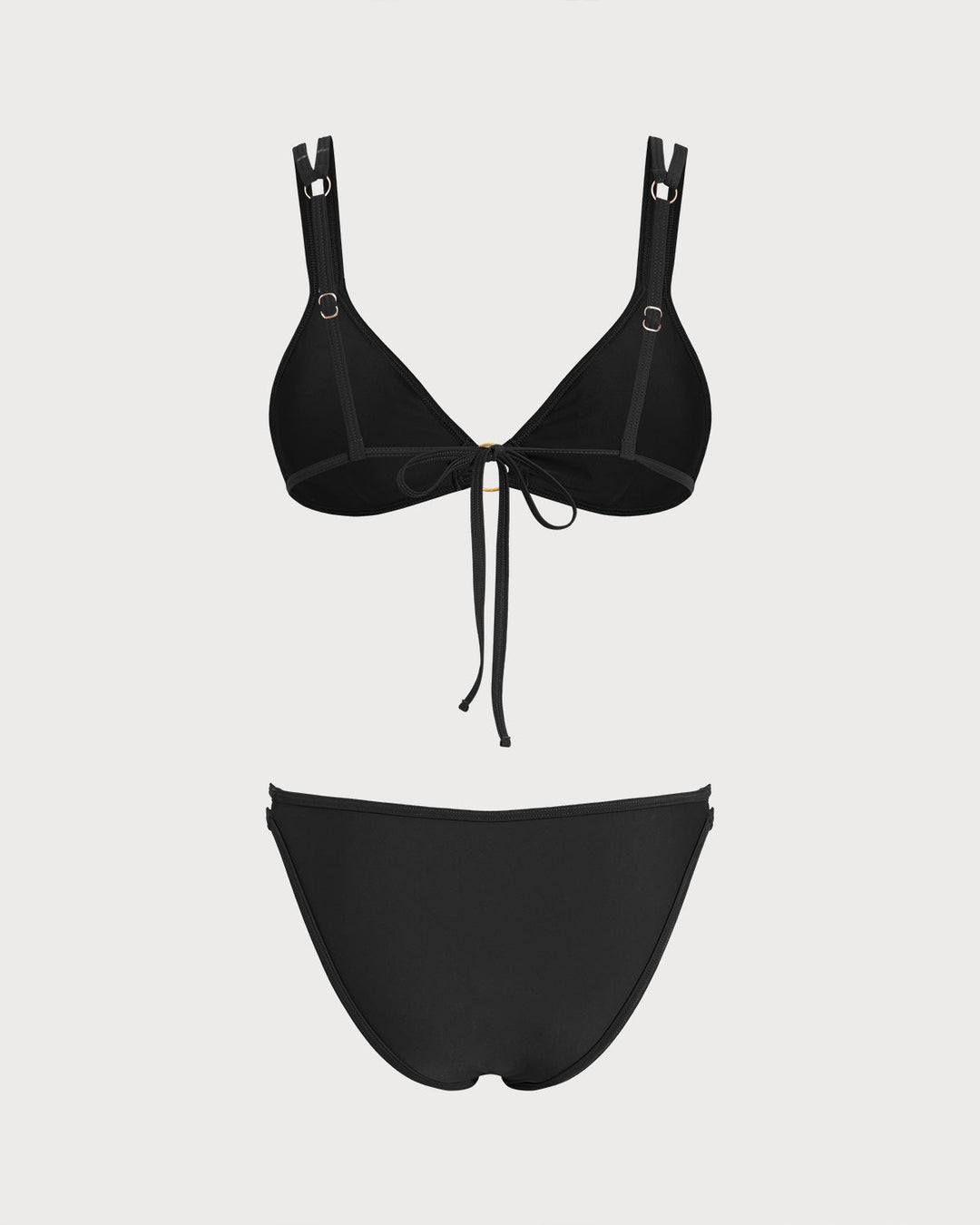 Morgan and Brooke | Triangle Bikini Set for Women in Black