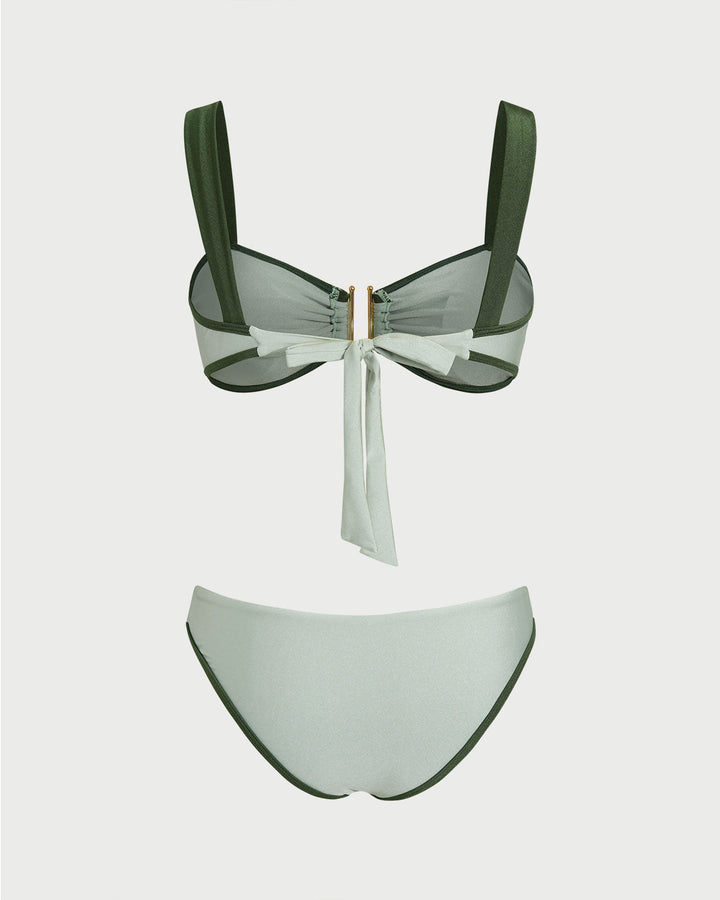 Morgan and Brooke | Green Bandeau Bikini Set