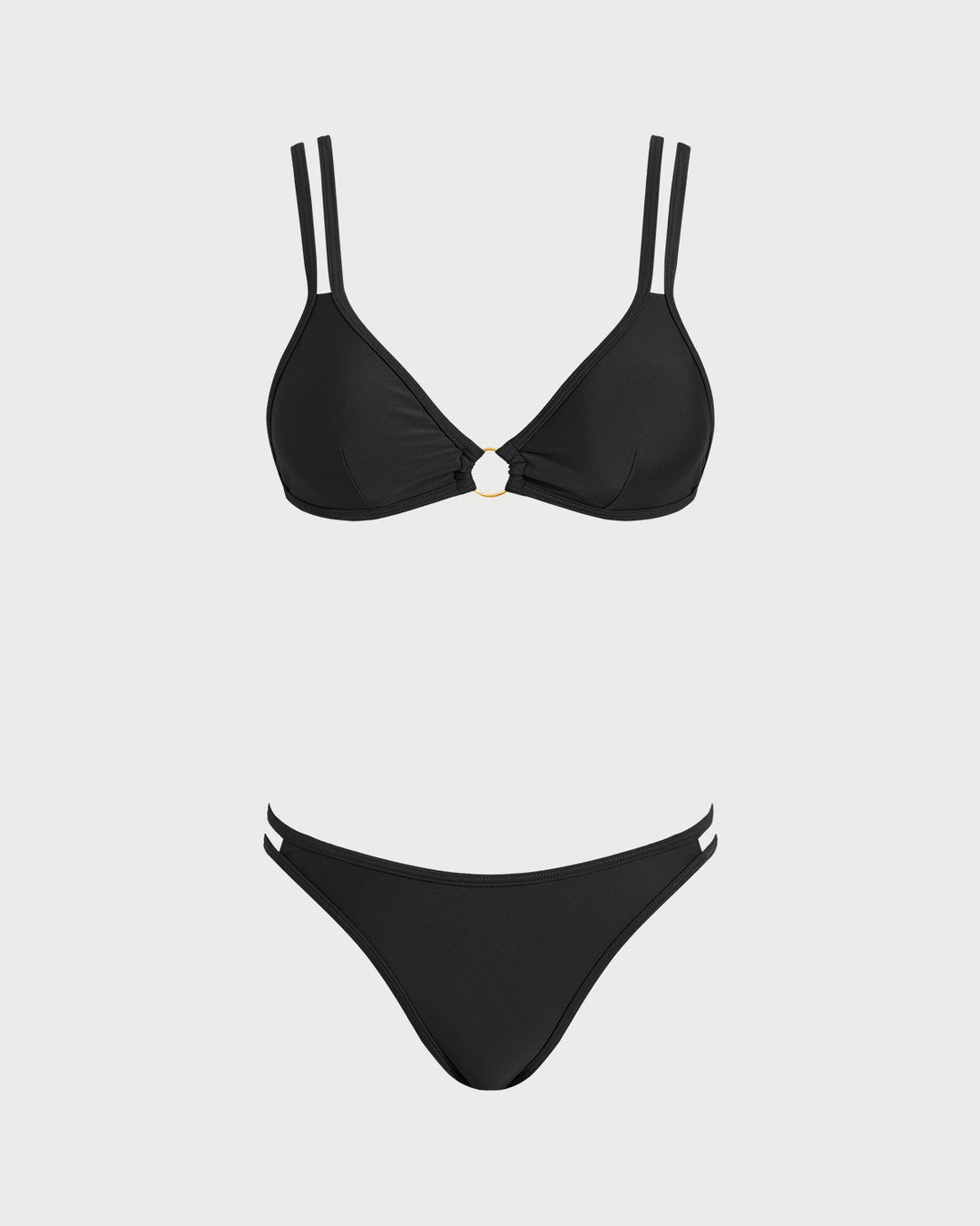 Morgan and Brooke | Triangle Bikini Set for Women in Black