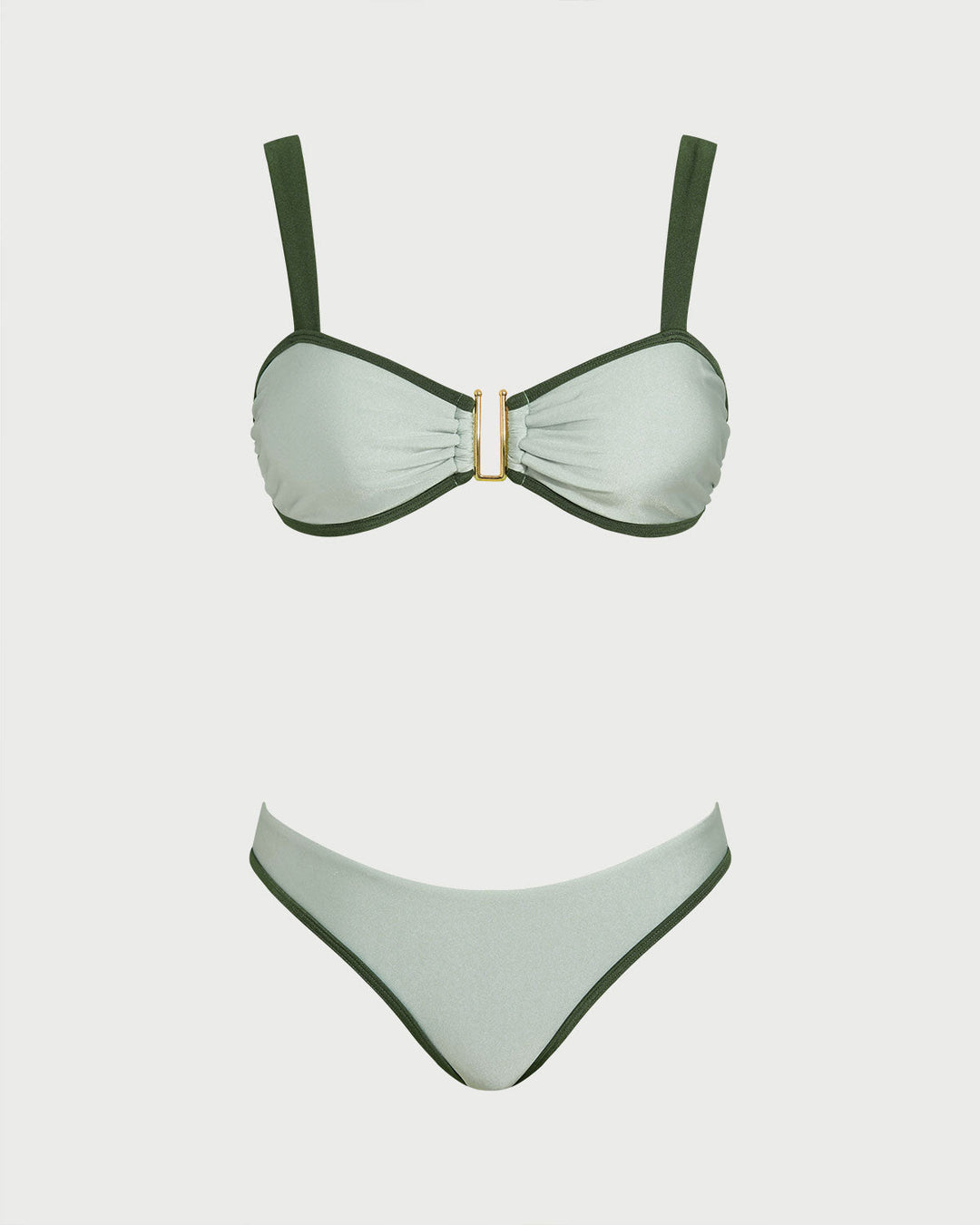 Morgan and Brooke | Green Bandeau Bikini Set
