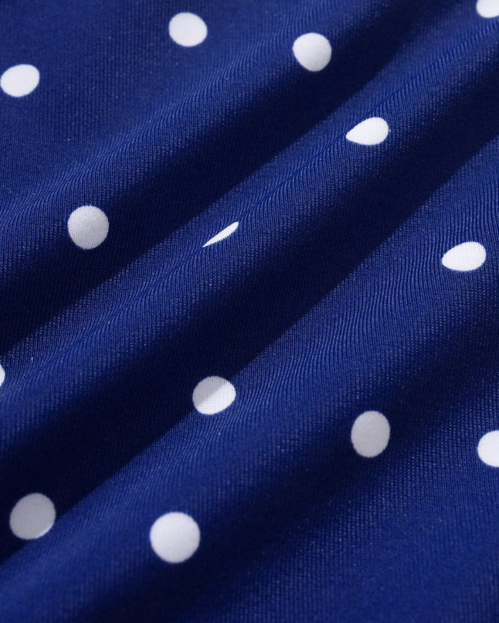 Morgan and Brooke | Underwire Bikini Set for Women in Blue Polka Dot with Bowknot Detail