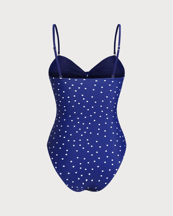 Morgan and Brooke | Polka Dot One Piece Swimwear for Women in Blue