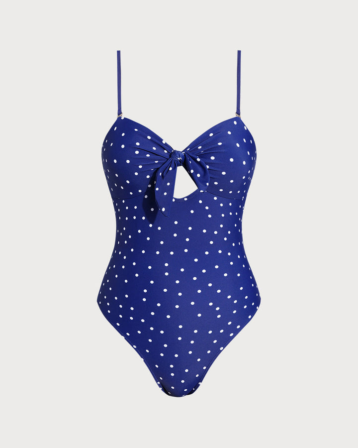 Morgan and Brooke | Polka Dot One Piece Swimwear for Women in Blue