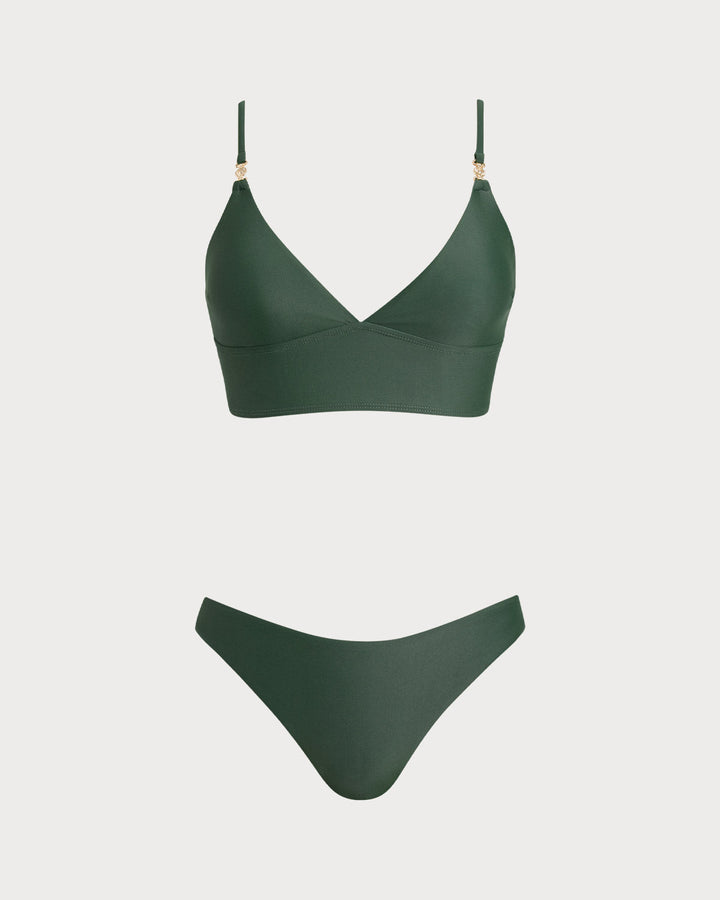 Morgan and Brooke | Green Cross Tankini Set