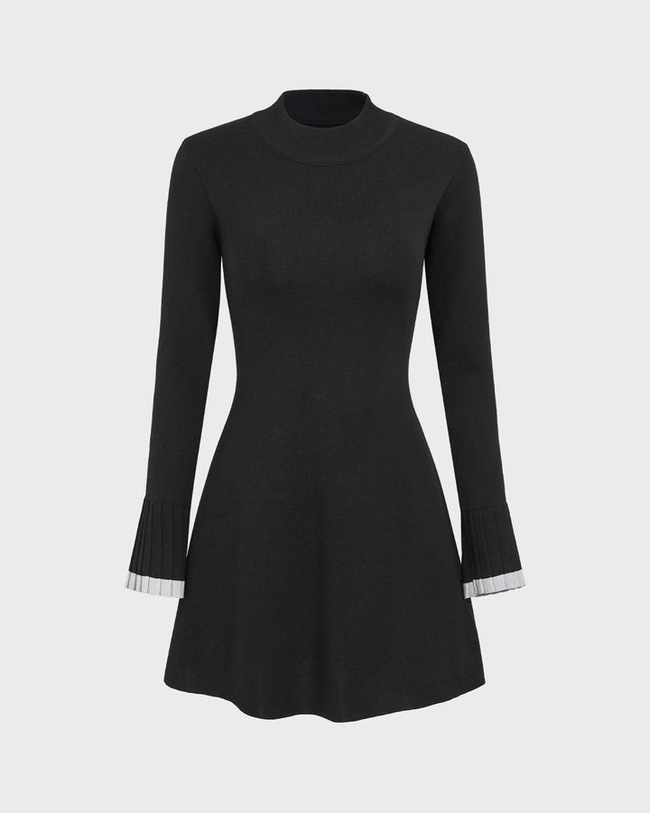 Morgan and Brooke | Black Long Sleeve Sweater Dress