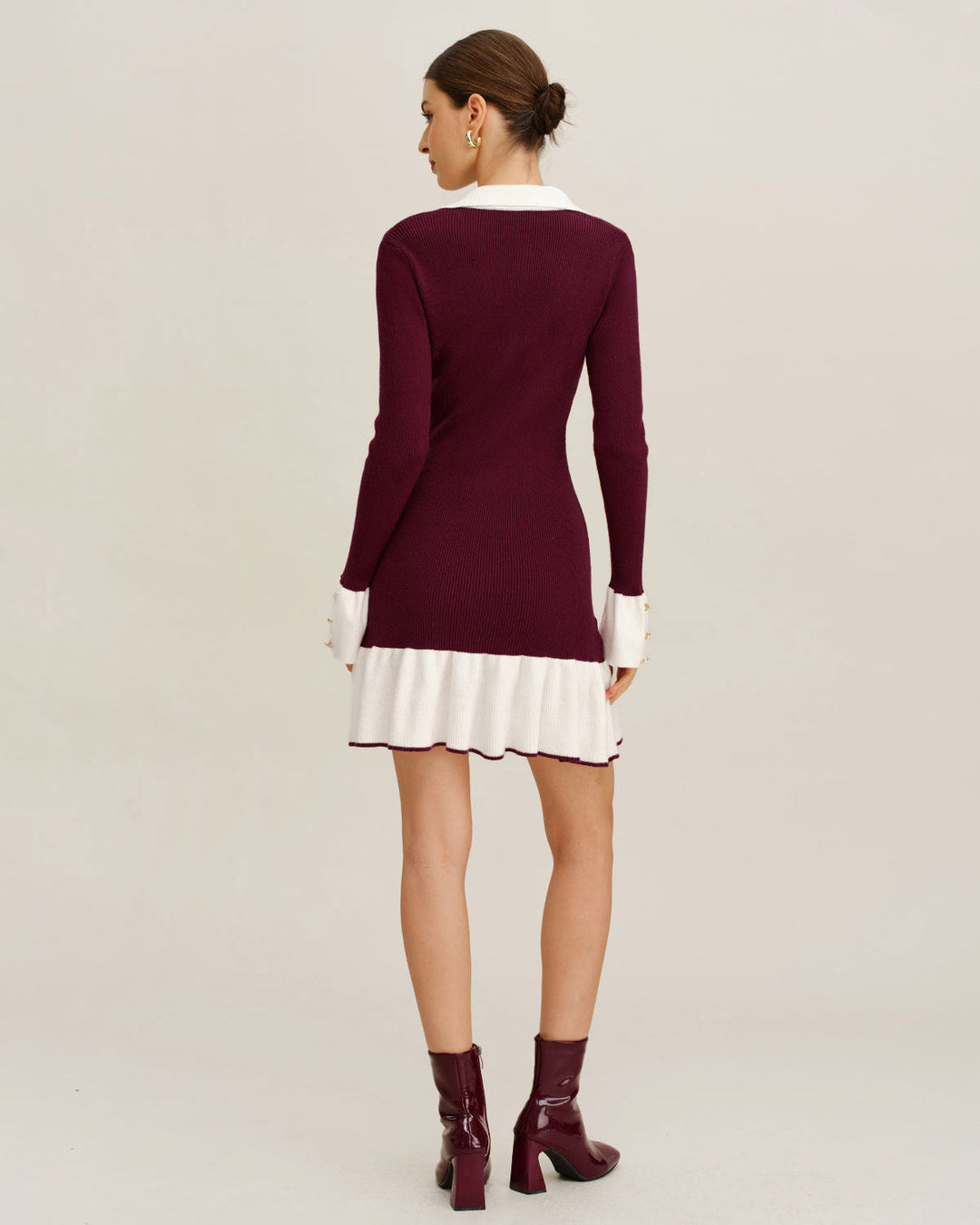 Morgan and Brooke | Wine Red Sweater Dress