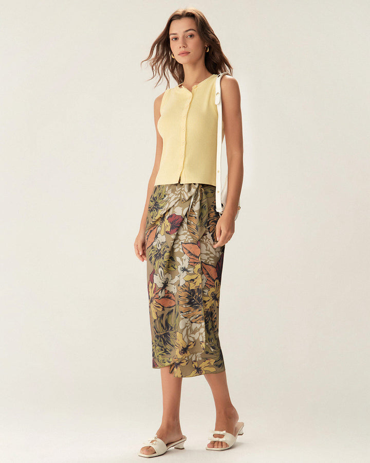 Morgan and Brooke | Yellow Knit Vest for Women