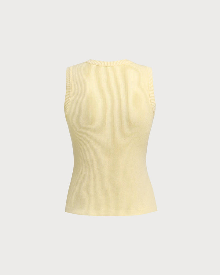 Morgan and Brooke | Yellow Knit Vest for Women