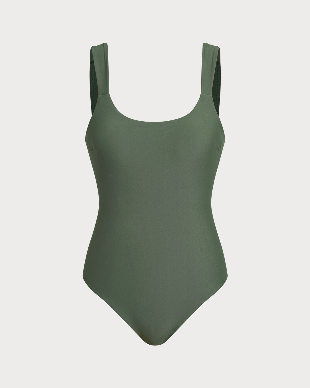 Morgan and Brooke | Green U Neck Tummy Control One Piece Swimwear