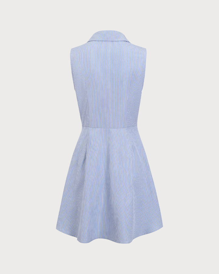 Morgan and Brooke | Striped Blue Mini Dress