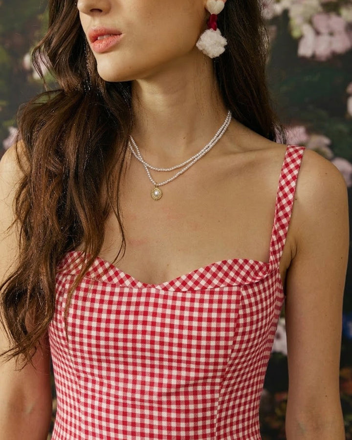 Morgan and Brooke | Red Plaid Mini Dress