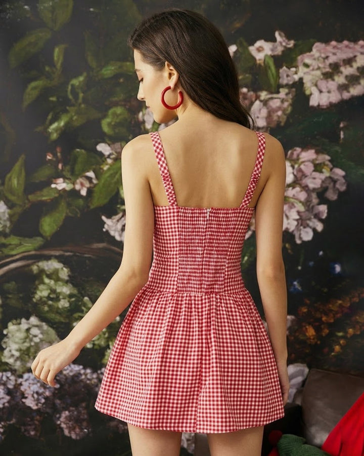 Morgan and Brooke | Red Plaid Mini Dress
