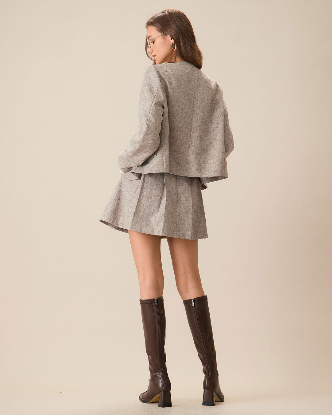 Morgan and Brooke | Khaki Single-Breasted Jacket for Women