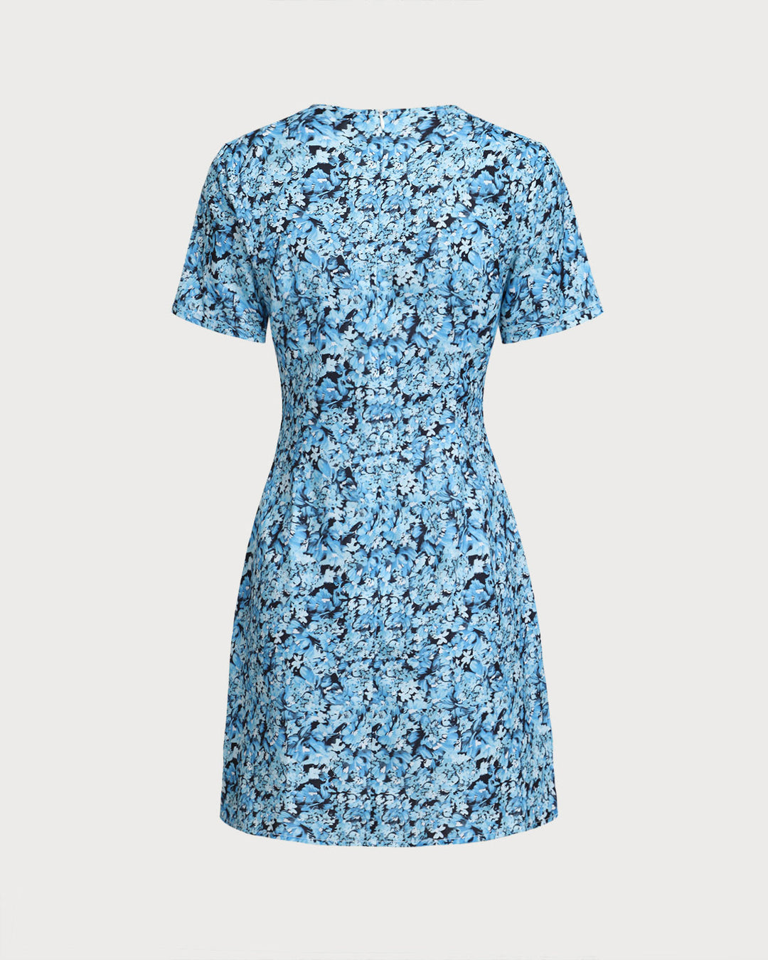 Morgan and Brooke | Floral V-Neck Mini Dress for Women in Blue
