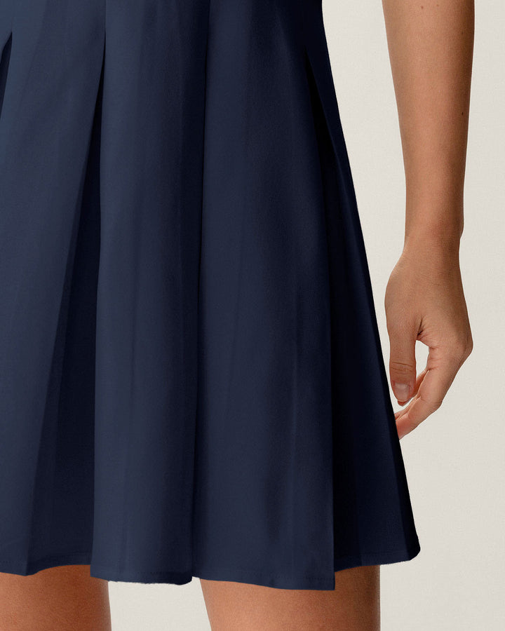 Morgan and Brooke | Navy Pleated Mini Dress