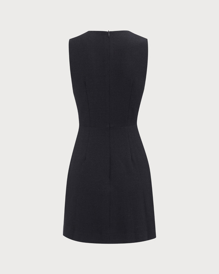 Morgan and Brooke | Black V-Neck Sleeveless Mini Dress