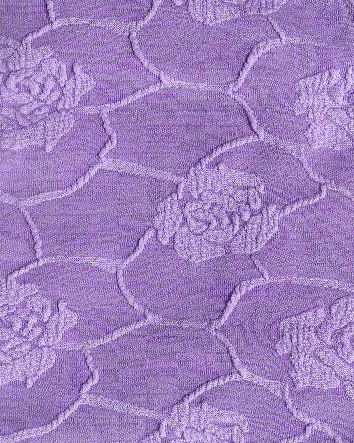 Morgan and Brooke | Floral Textured Bandeau Bikini Set for Women in Purple