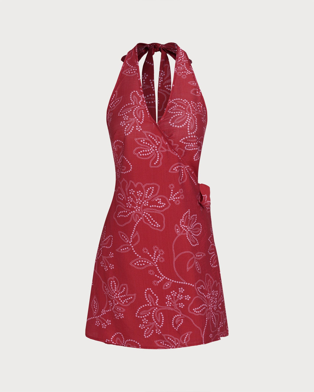 Morgan and Brooke | Halter Neck Beach Dress for Women in Red