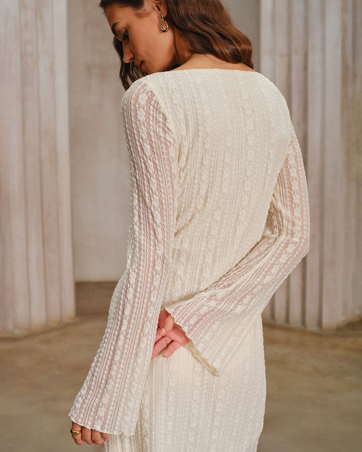 Morgan and Brooke | Lace Bell Sleeve Mini Dress