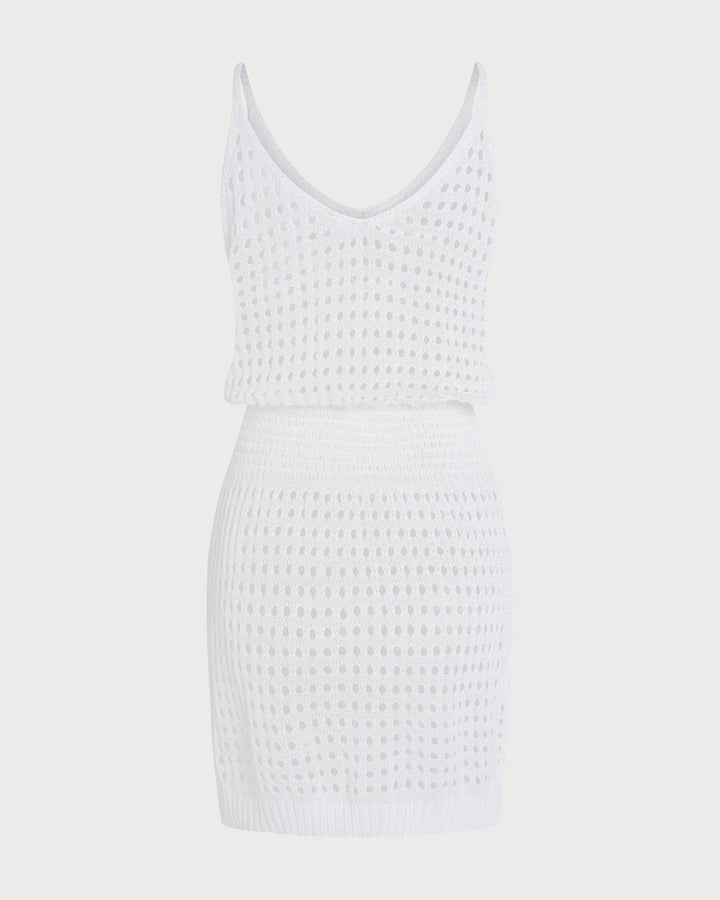 Morgan and Brooke | White V Neck Cutout Cover-Up