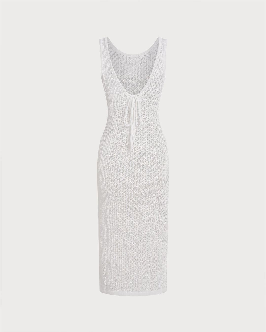 Morgan and Brooke | Crochet Drawstring Swimsuit Cover-Up for Women in White