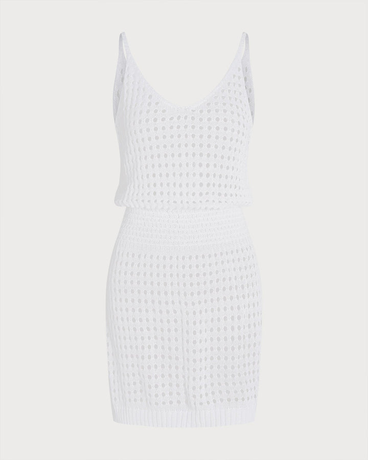 Morgan and Brooke | White V Neck Cutout Cover-Up