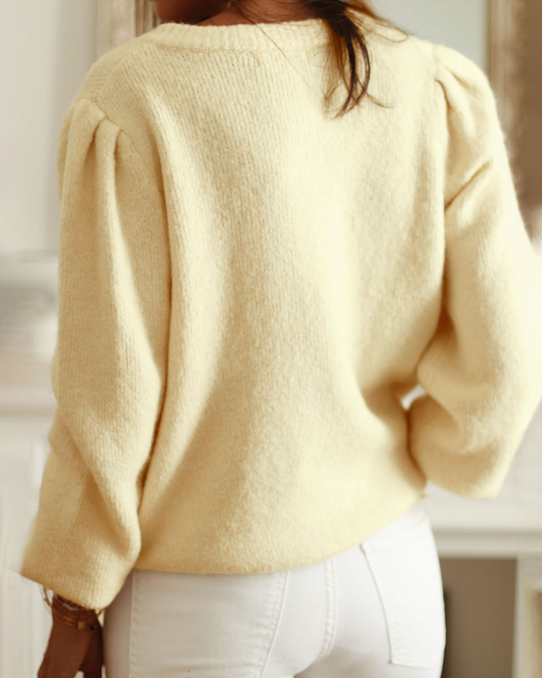 Morgan and Brooke | Yellow Knit Cardigan for Women