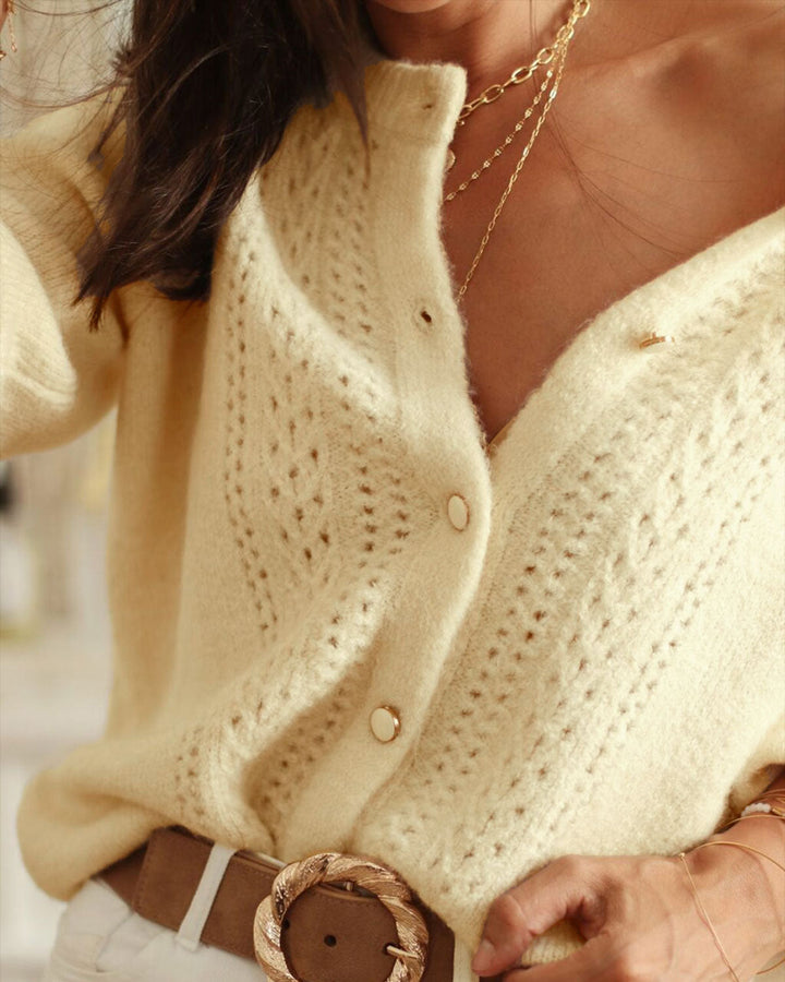Morgan and Brooke | Yellow Knit Cardigan for Women