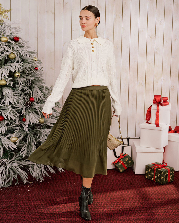 Morgan and Brooke | Beige Drop Shoulder Sweater