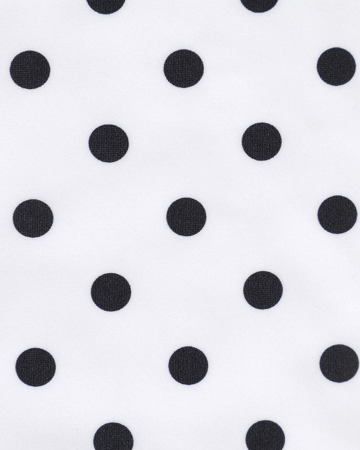 Morgan and Brooke | Halter Polka Dot Triangle Bikini Set, White