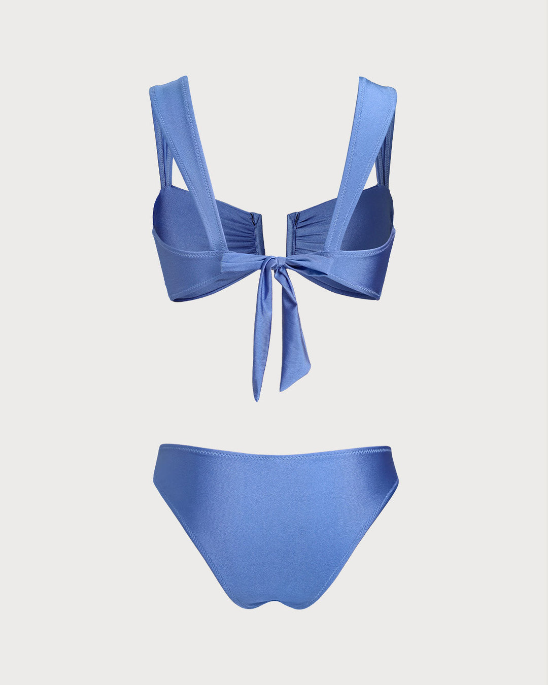Morgan and Brooke | High Stretch Bikini Set for Women in Blue Triangle Design