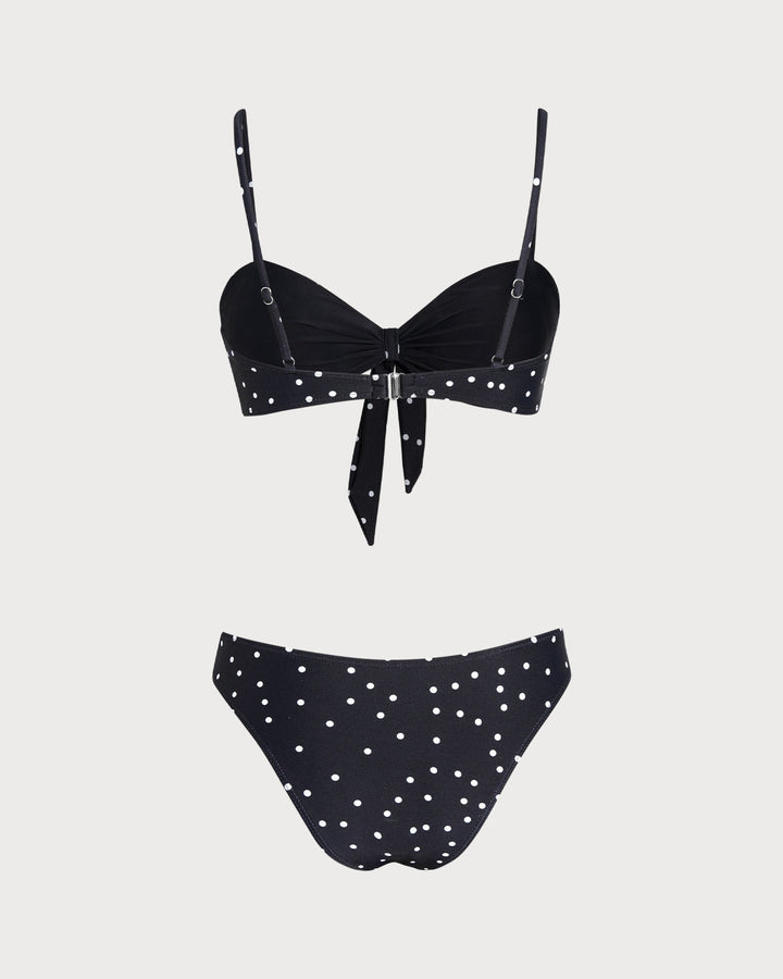 Morgan and Brooke | Black Polka Dot Bikini Set