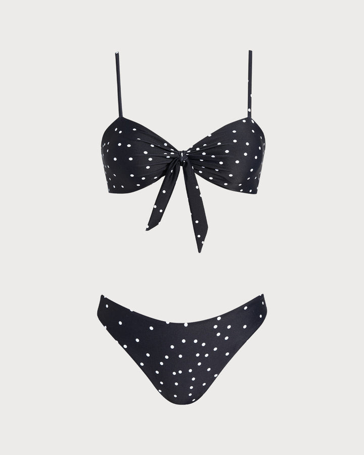 Morgan and Brooke | Black Polka Dot Bikini Set