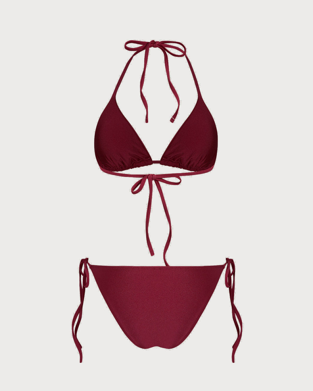 Morgan and Brooke | Triangle Drawstring Bikini Set for Women in Red