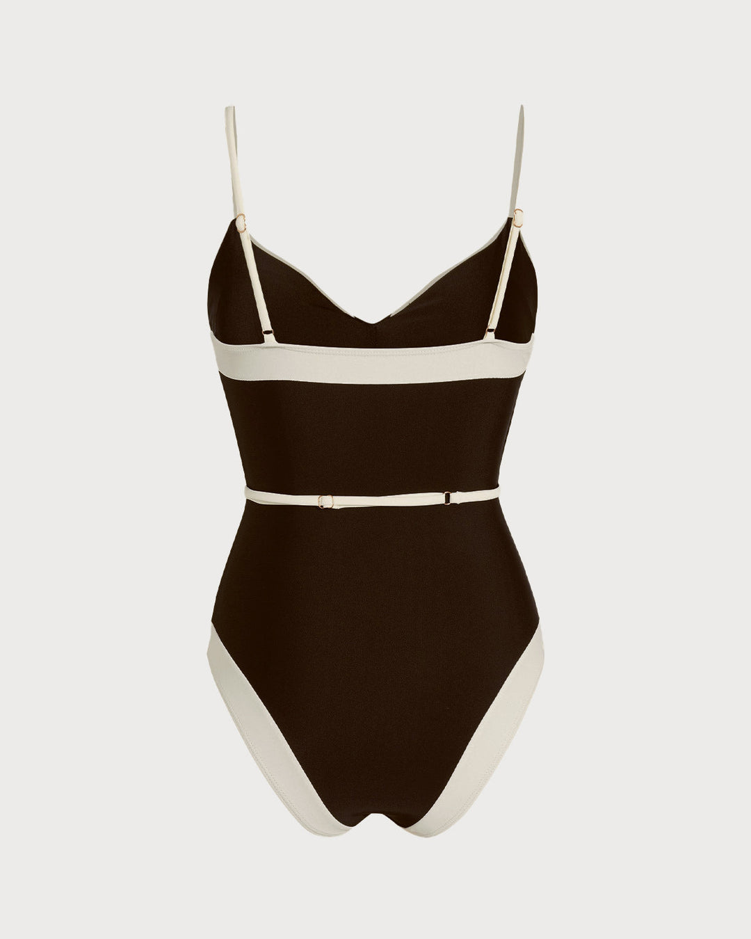 Morgan and Brooke | Brown V Neck Bralette One Piece